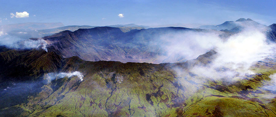 Image of the Mount Tambora caldera.