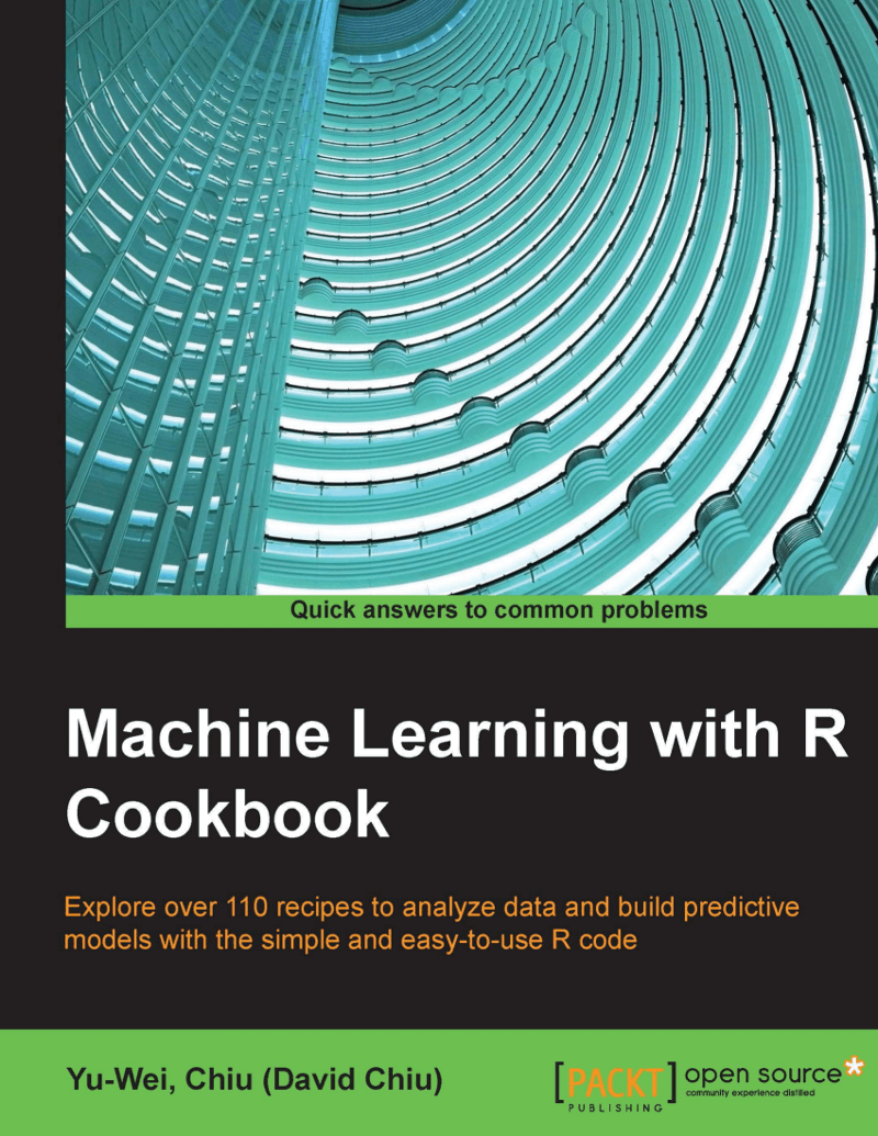 Cover of 'Machine Learning with R Cookbook'.