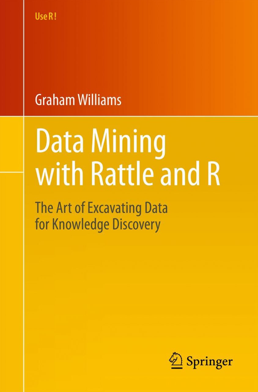 Cover of 'Data Mining with Rattle and R'.