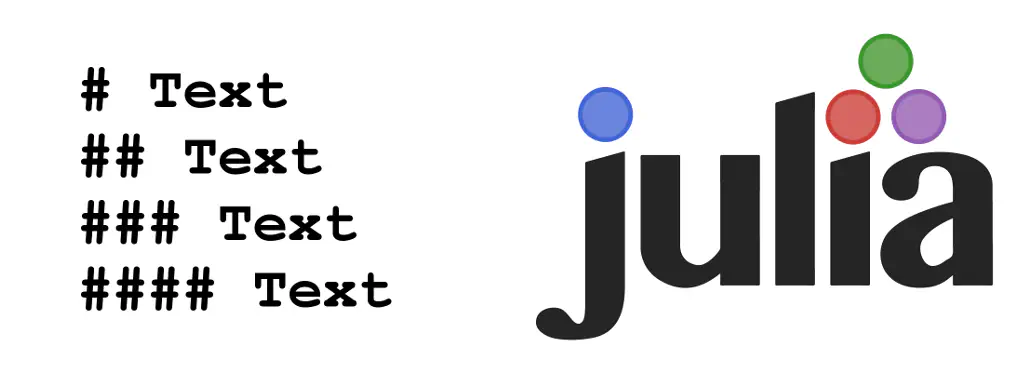 Using Markdown to format documents in Julia.