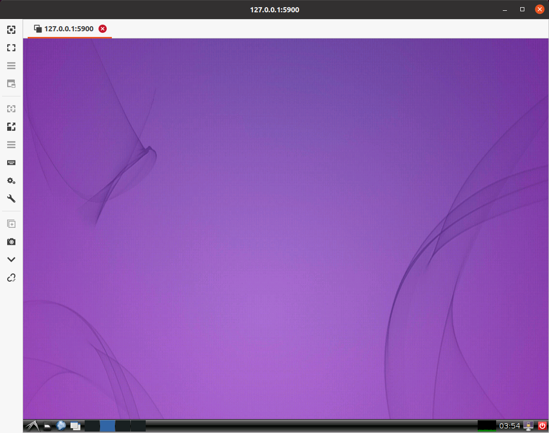 An LXDE desktop accessible via VNC.