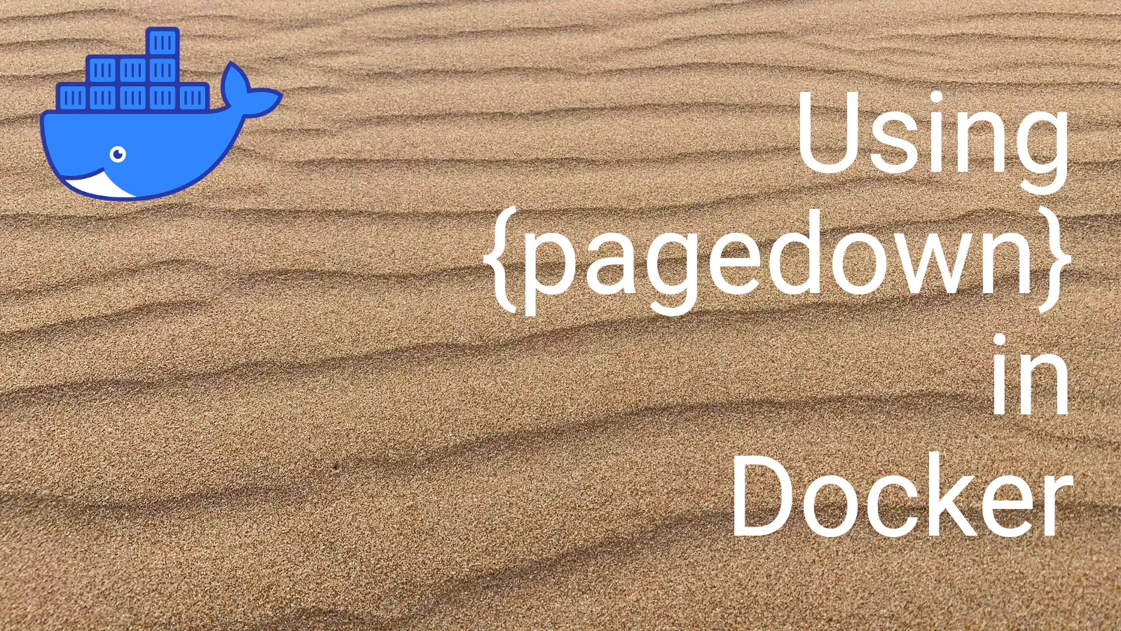 Using {pagedown} in Docker
