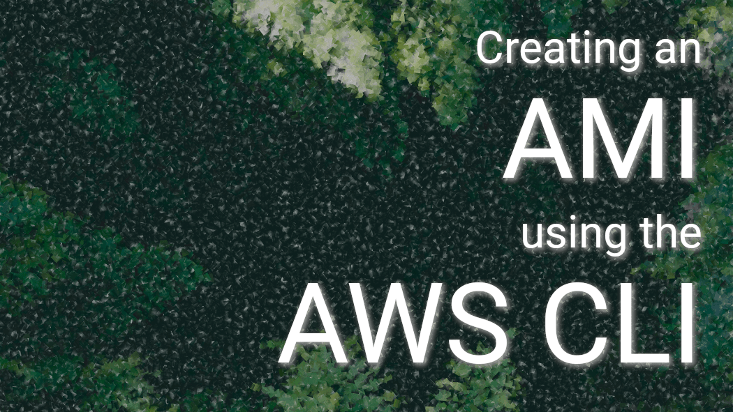 Creating an AMI using the AWS CLI