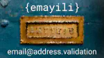 {emayili}: Rudimentary Email Address Validation