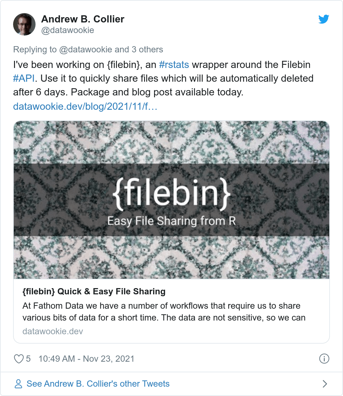 Tweet about {filebin}