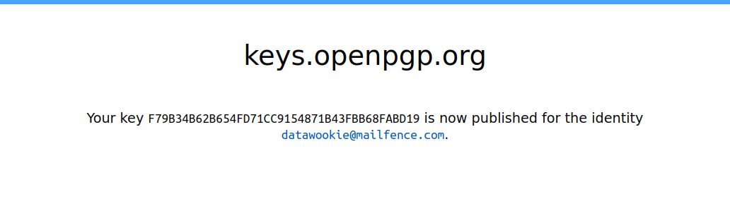 Key published on keys.openpgp.org.