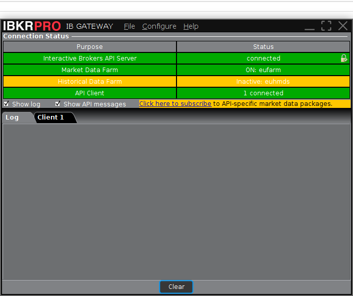 The Interactive Brokers API Gateway.