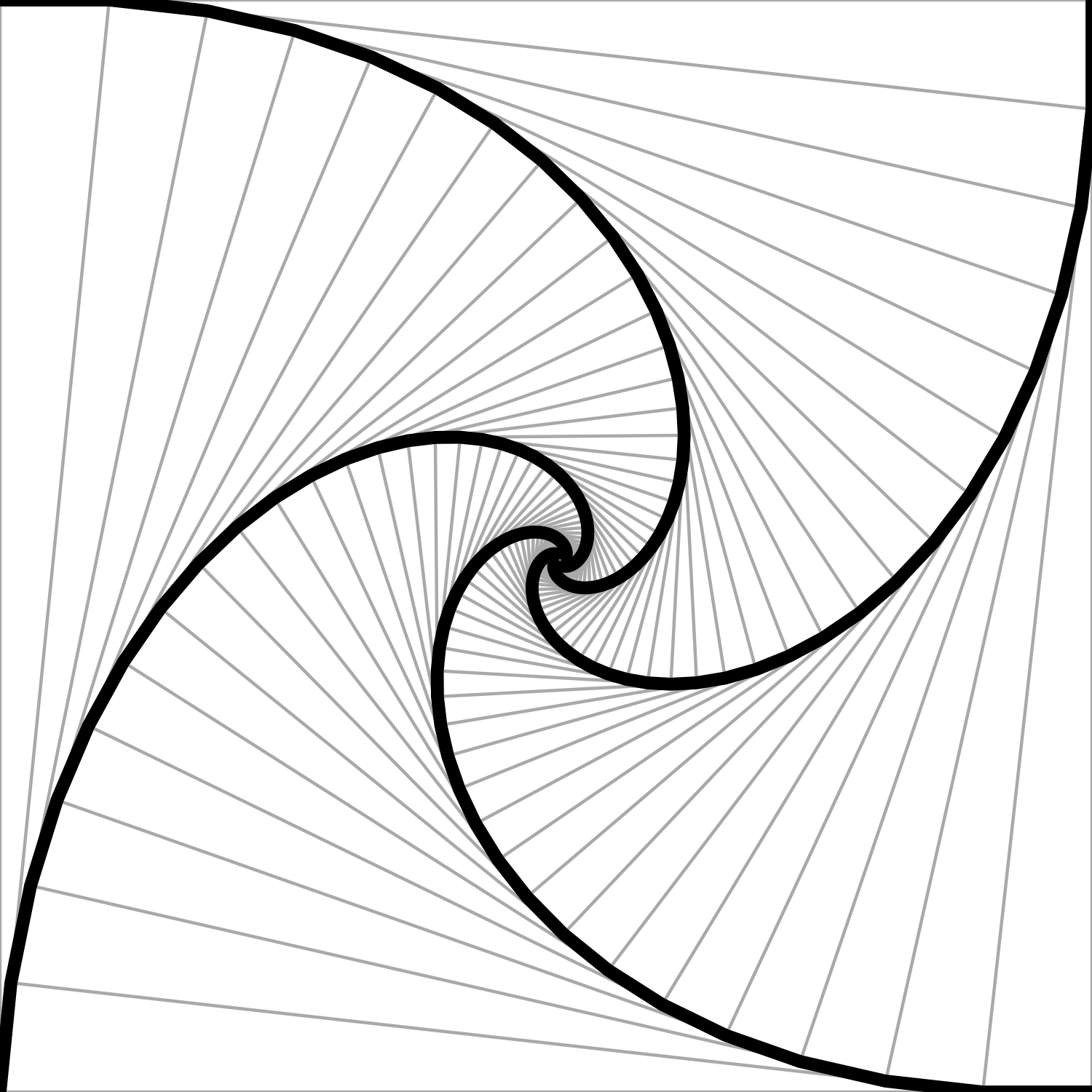 A right-handed spiral.