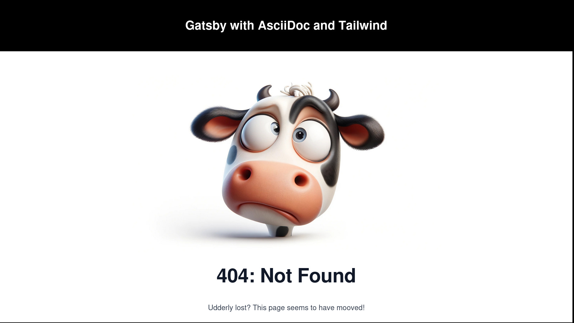 Custom 404 page.