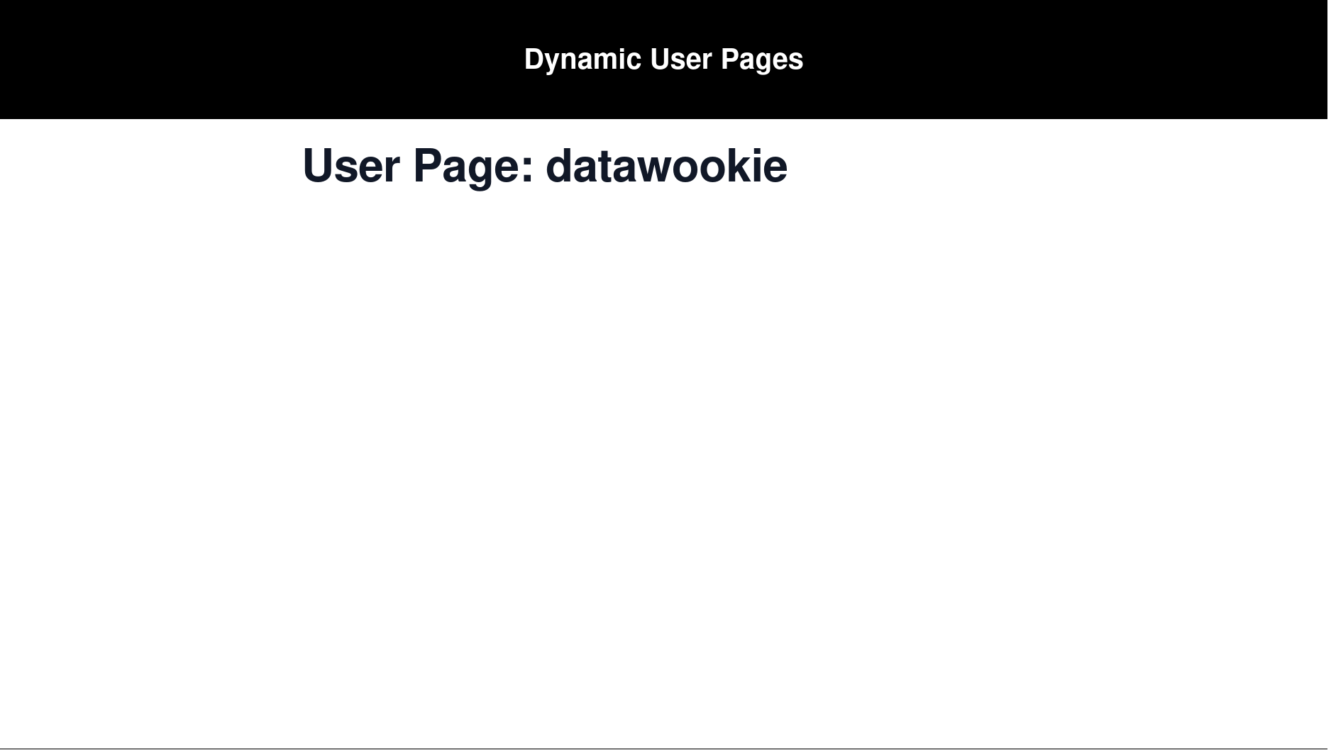 Example user page.