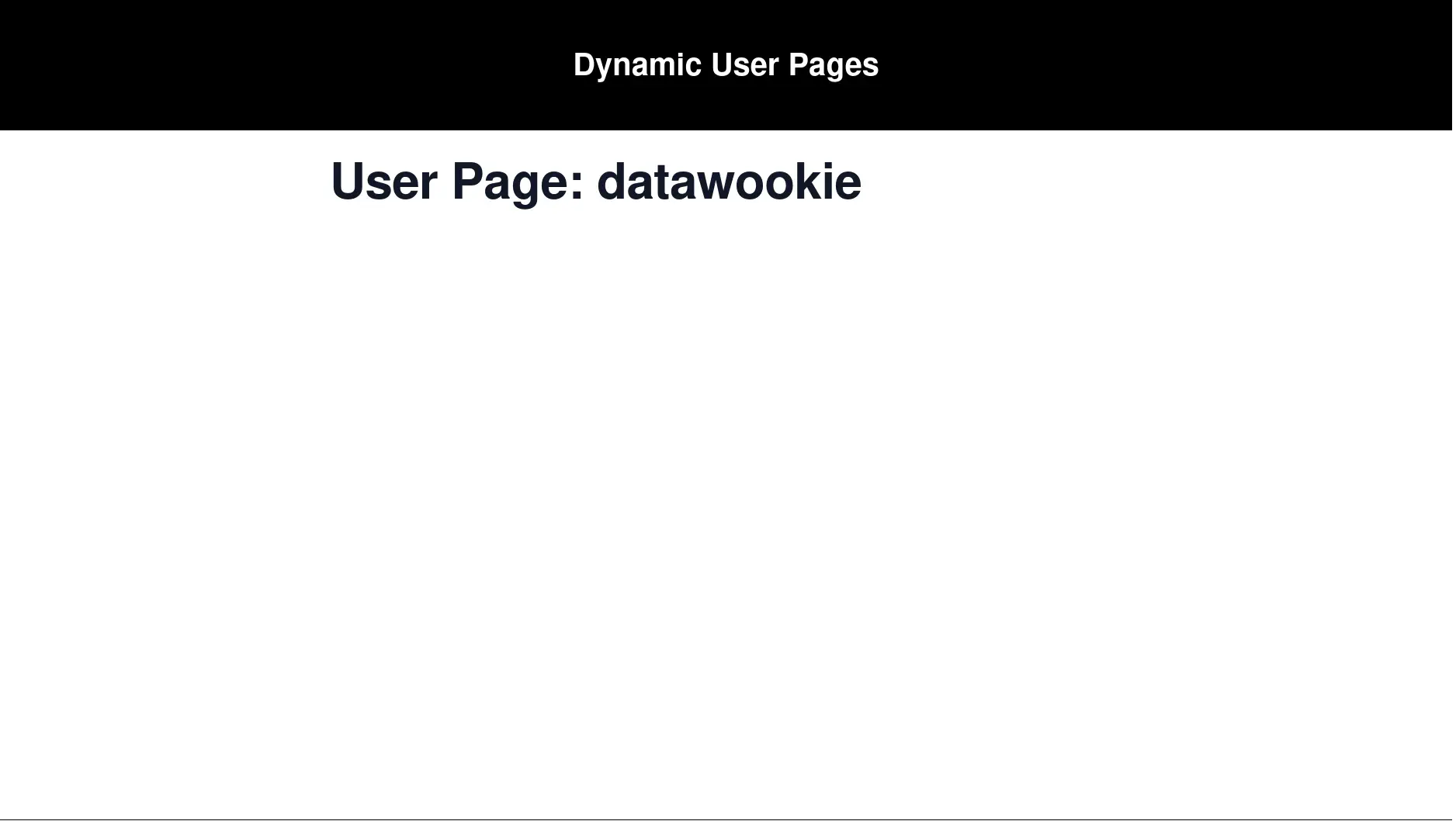 Example user page.