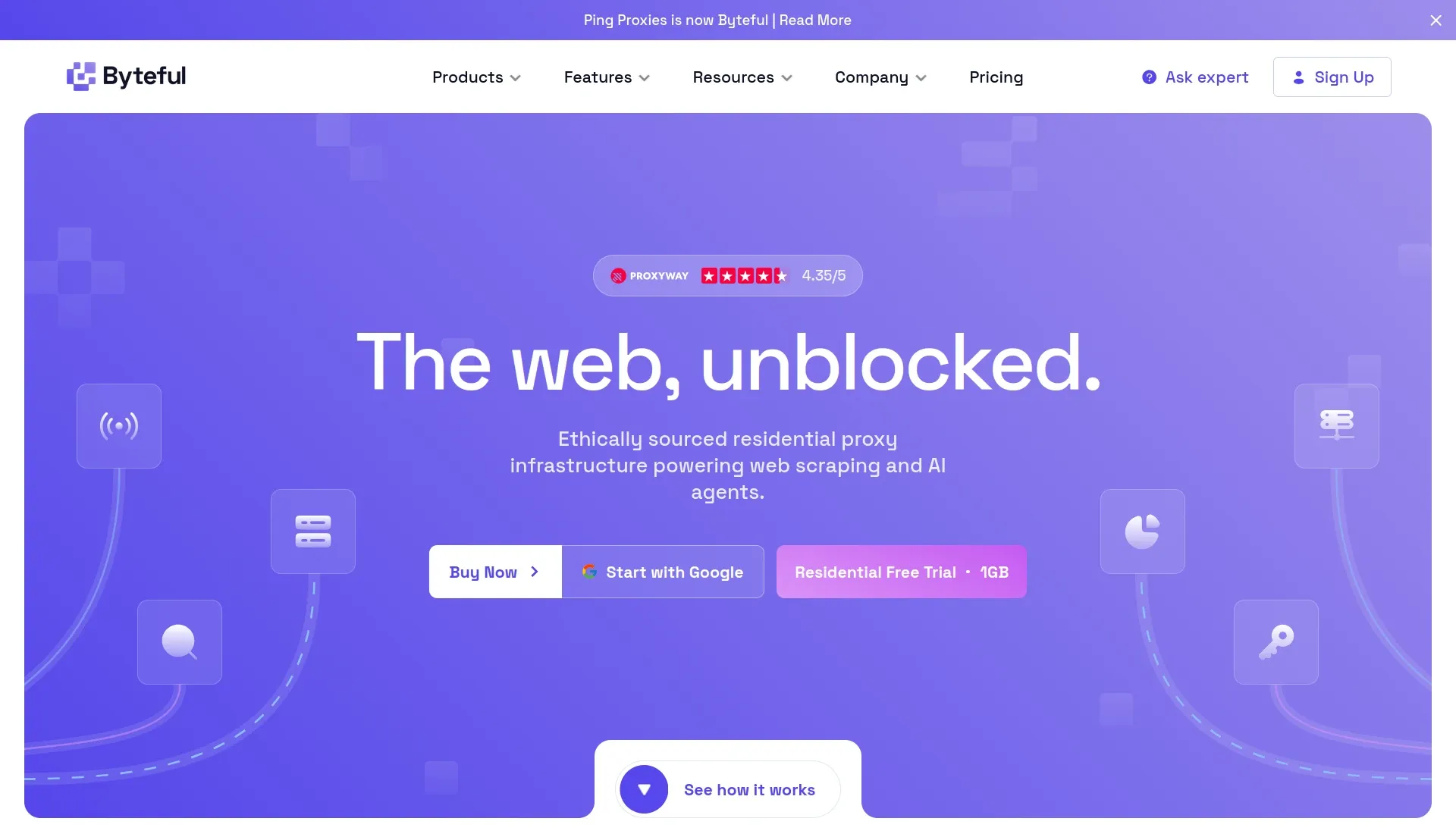 The Byteful landing page.