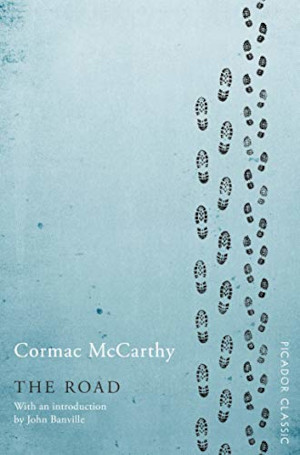 Cover of 'The Road' by Cormac McCarthy.