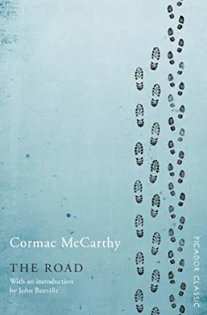 Cover of 'The Road' by Cormac McCarthy.