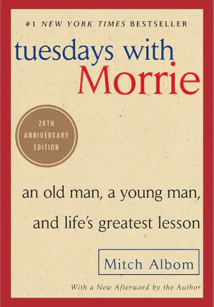 Cover of 'Tuesdays with Morrie' by Mitch Albom.