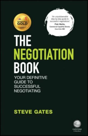 Cover of 'The Negotiation Book' by Steve Gates.
